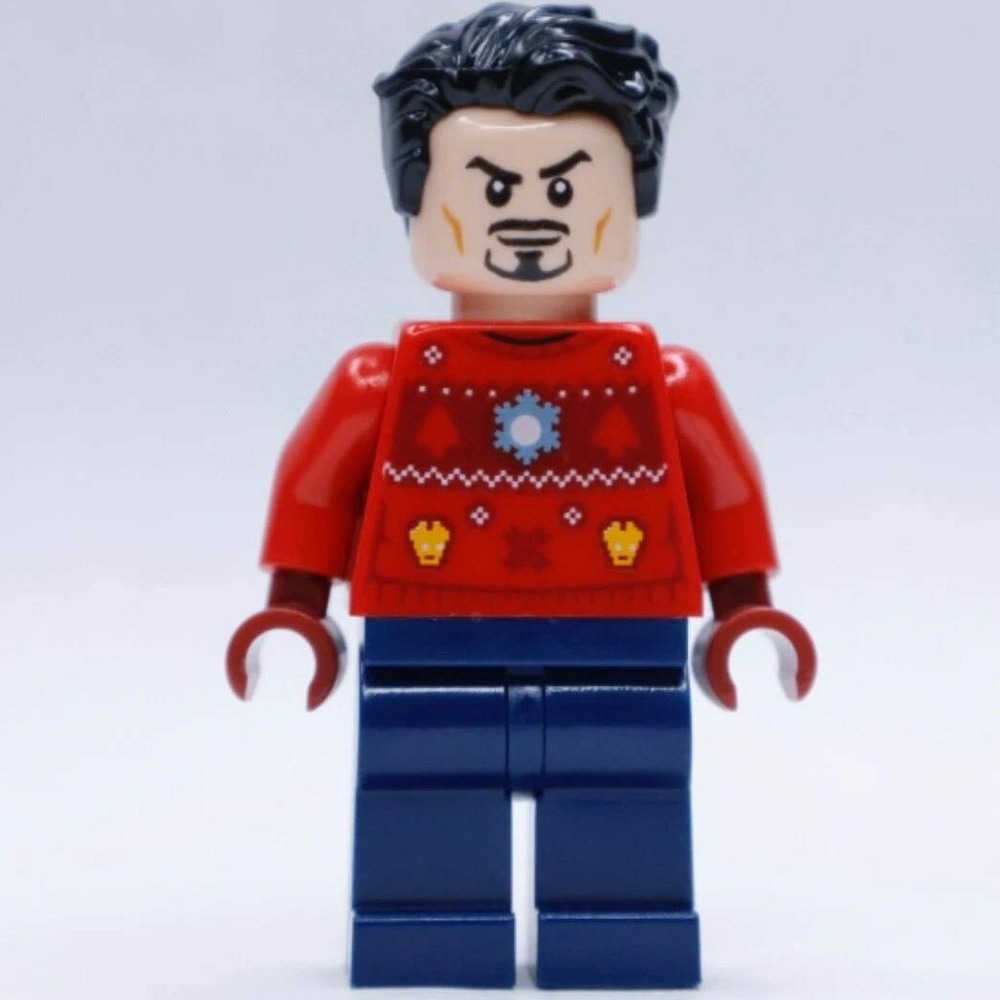 LEGO Marvel Tony Stark Minifigure Christmas Sweater Iron Man 76196 sh776